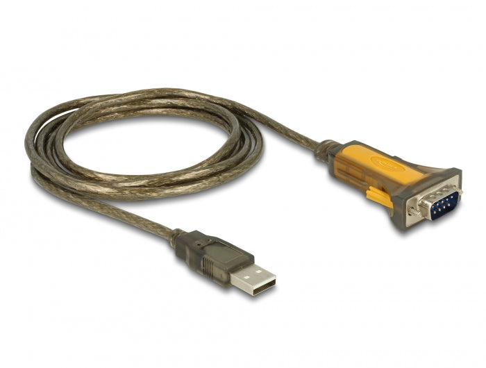 Delock Adapter USB 2.0 Typ-A Stecker> 1 x Seriell RS-232 DB9 erweiterter Temperaturbereich