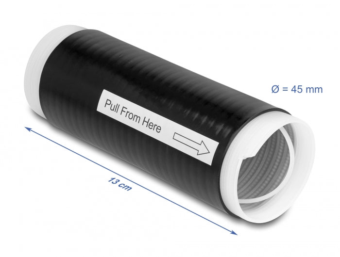 Delock Kaltschrumpfschlauch 45 mm x 130 mm 2 Stück schwarz