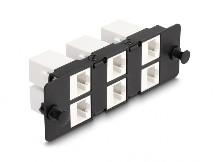 Delock Keystone Adapter Panel 6 Port schwarz