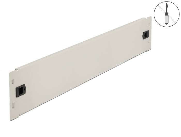 Delock 19″ Netzwerkschrank Blindabdeckung werkzeugfrei 2 HE grau