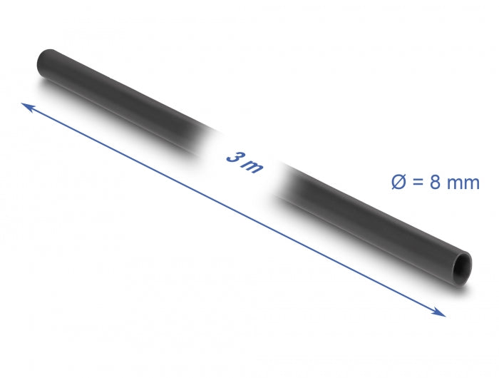 Delock PVC Isolierschlauch 3 m x 8 mm schwarz