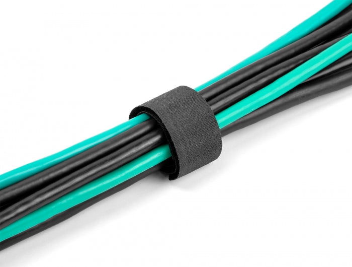 Delock Klettkabelbinder L 180 x B 20 mm schwarz 10 Stück
