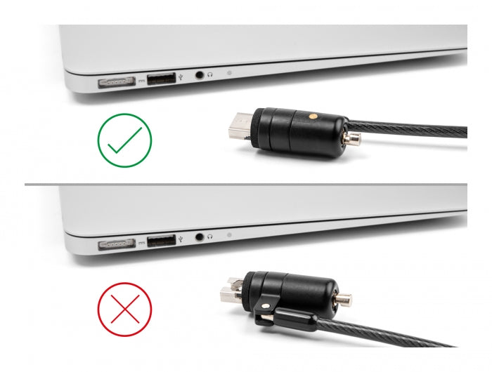 Navilock Notebook Sicherungskabel für USB Typ-A Buchse mit Schlüssel