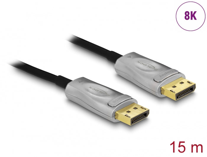 Delock Aktives Optisches Kabel DisplayPort 1.4 8K 15 m