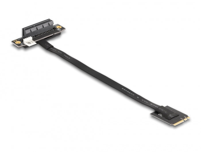 Delock M.2 Key A+E zu PCIe x4 NVMe Adapter gewinkelt mit 20 cm Kabel