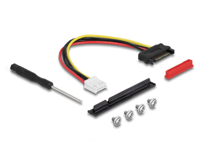Delock M.2 Key A+E zu PCIe x8 NVMe Adapter gewinkelt mit 20 cm Kabel