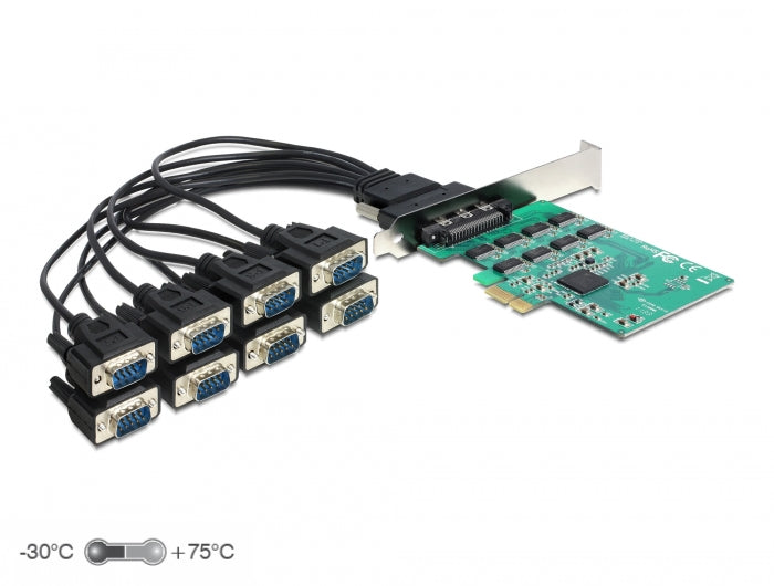Delock PCI Express x1 Karte zu 8 x Seriell RS-232 High Speed 921K