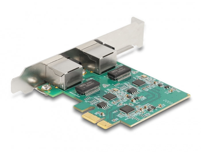 Delock PCI Express x1 Netzwerkkarte 2,5 Gigabit LAN 2 x RJ45 RTL8125