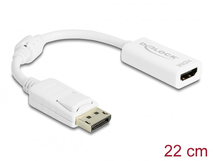 Delock Adapter DisplayPort 1.1 Stecker > HDMI Buchse Passiv weiß