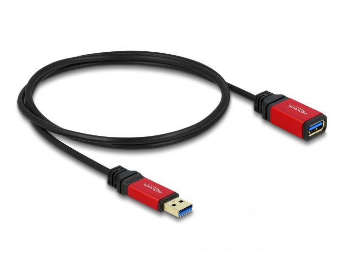 Delock USB 5 Gbps Verlängerungskabel Typ-A Stecker zu USB 5 Gbps Typ-A Buchse 1 m Premium