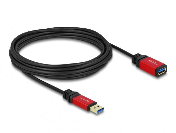 Delock USB 5 Gbps Verlängerungskabel Typ-A Stecker zu USB 5 Gbps Typ-A Buchse 5 m Premium