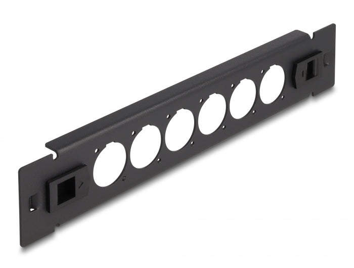 Delock 10″ D-Typ Patchpanel 6 Port werkzeugfrei schwarz