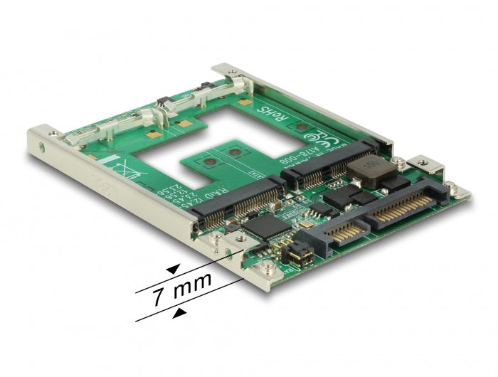 Delock 2.5″ Konverter SATA 22 Pin > mSATA mit RAID