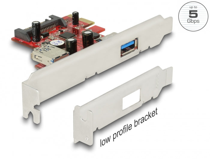 Delock PCI Express x1 Karte zu 1 x extern + 1 x intern USB 5 Gbps