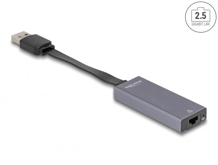 Delock USB Typ-A Netzwerk Adapter 2,5 Gigabit LAN 1 x RJ45 slim