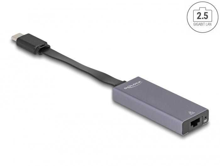 Delock USB Type-C™ Netzwerk Adapter 2,5 Gigabit LAN 1 x RJ45 slim