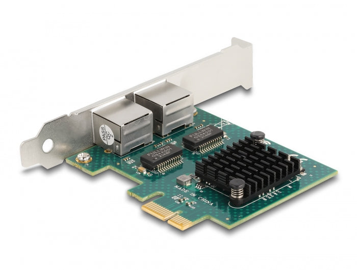 Delock PCI Express x1 Netzwerkkarte Gigabit LAN 2 x RJ45 BCM