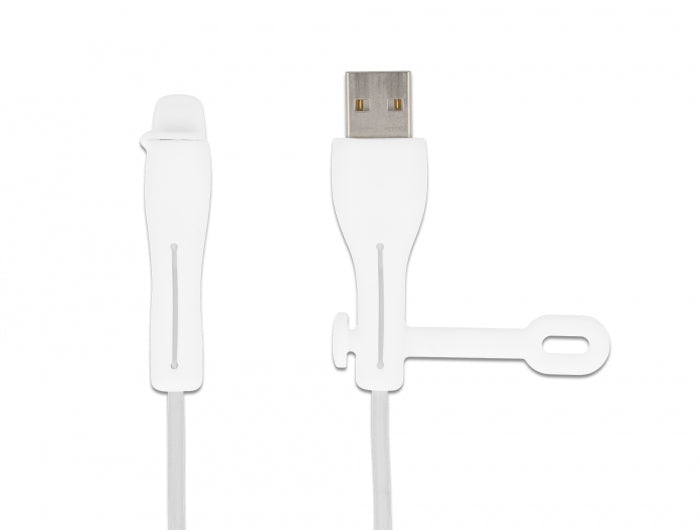 Delock Staubschutz für USB Typ-A Stecker und Apple Lightning™ Stecker Set 2 Stück weiß