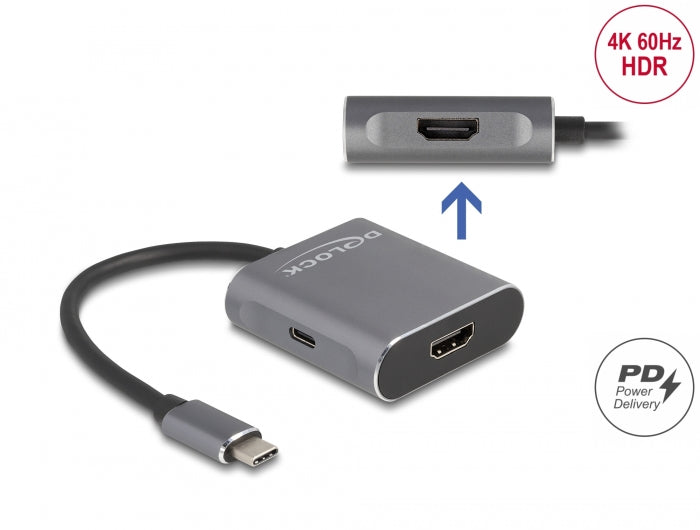 Delock USB Type-C™ Splitter (DP Alt Mode) zu 2 x HDMI MST mit USB Type-C™ PD