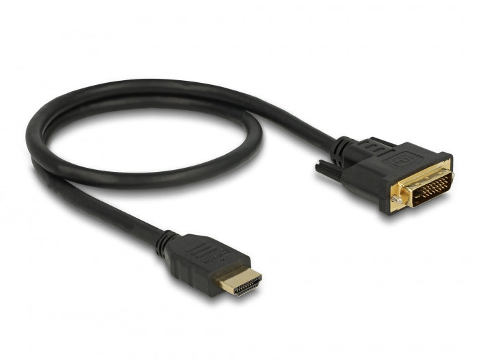 Delock HDMI zu DVI 24+1 Kabel bidirektional 0,5 m