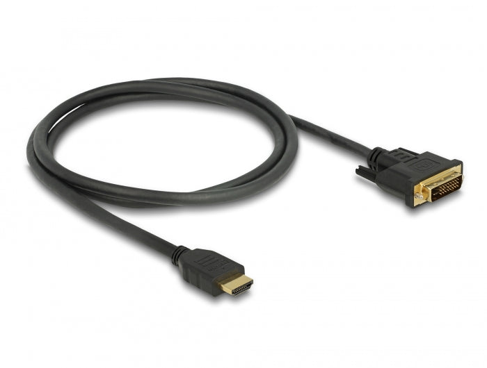 Delock HDMI zu DVI 24+1 Kabel bidirektional 1 m