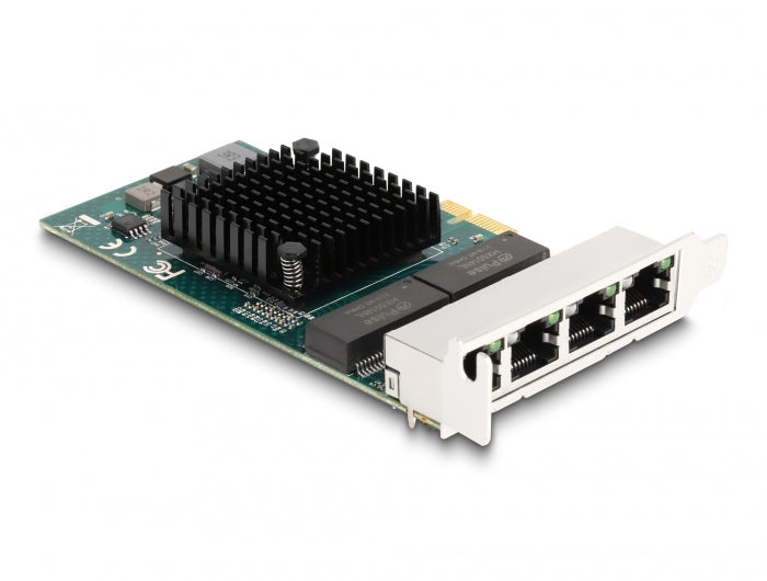 Delock PCI Express x1 Netzwerkkarte Gigabit LAN 4 x RJ45 BCM