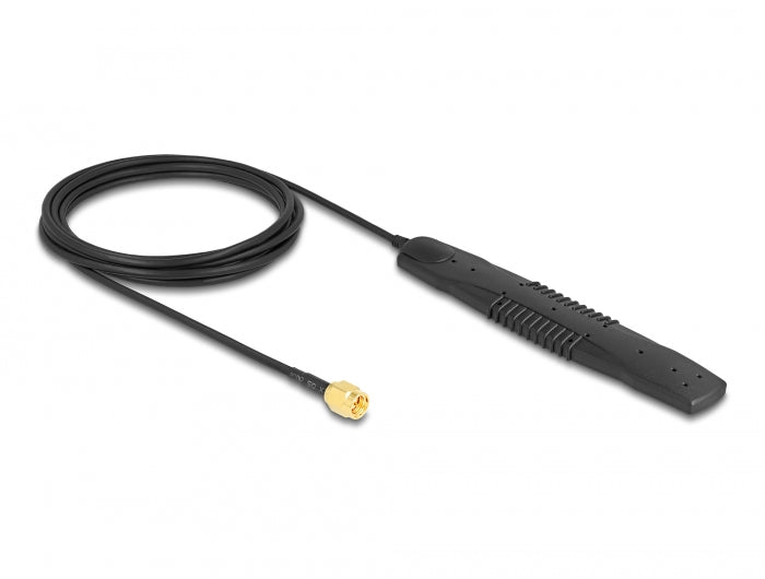 Delock 5G LTE, WLAN Antenne SMA Stecker 2,5 dBi omnidirektional starr schwarz Klebemontage