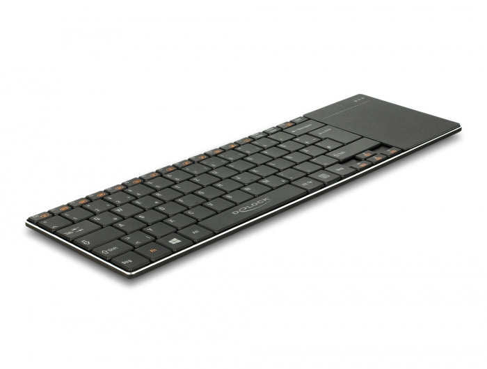 Delock Funktastatur für Smart TV und Windows PCs mit Touchpad 6 mm flach