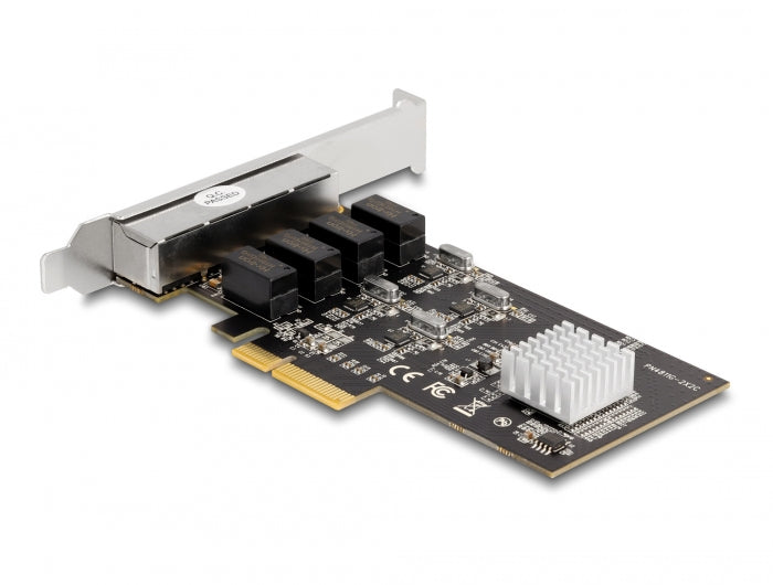 Delock PCI Express x4 Netzwerkkarte Gigabit LAN 4 x RJ45 RTL8111