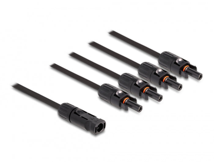 Delock DL4 Solar Splitter Kabel 1 x Stecker zu 4 x Buchse 50 cm schwarz