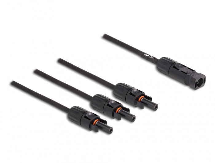 Delock DL4 Solar Splitter Kabel 1 x Stecker zu 3 x Buchse 35 cm schwarz