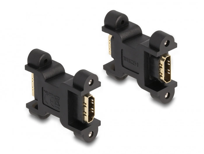 Delock HDMI Adapter Buchse zu Buchse mit Schraubanschluss