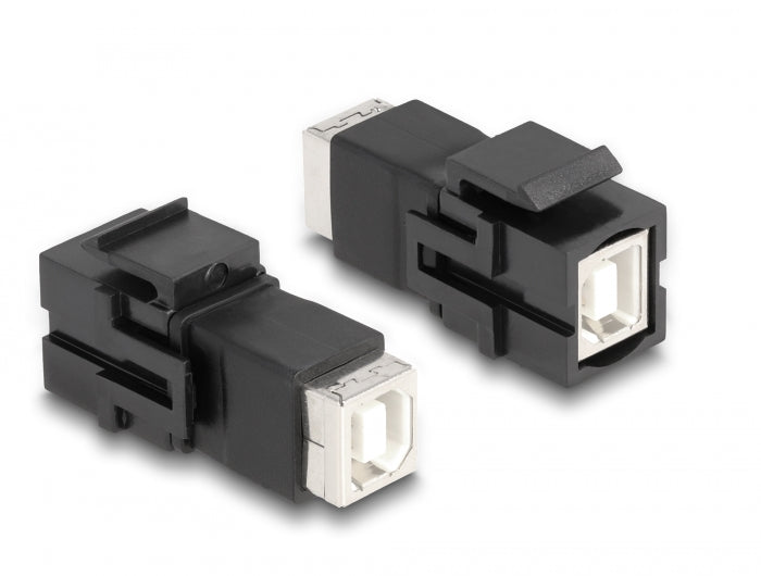 Delock Keystone Modul USB 2.0 Typ-B Buchse zu USB 2.0 Typ-B Buchse schwarz