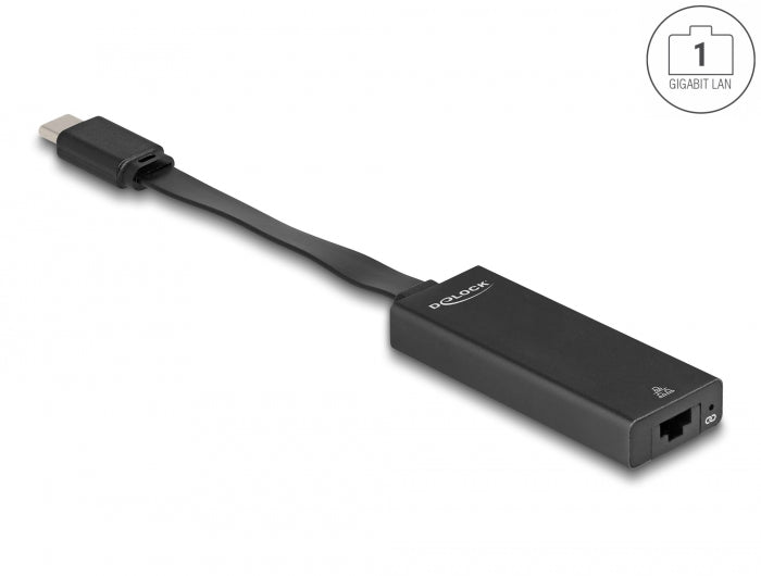 Delock USB Type-C™ Adapter zu Gigabit LAN 1 x RJ45 slim ASIX