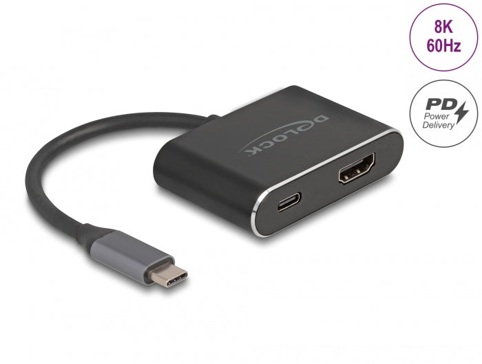 Delock USB Type-C™ Adapter zu HDMI (DP Alt Mode) 8K mit HDR und Power Delivery 100 W