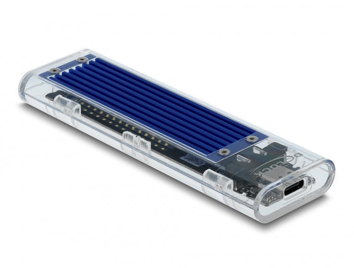 Delock Externes Gehäuse für M.2 NVMe PCIe SSD mit USB Type-C™ Buchse transparent