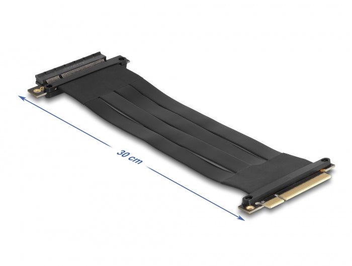 Delock Riser Karte PCI Express x8 Stecker zu x8 Slot mit Kabel 30 cm