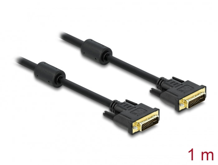 Delock Kabel DVI 24+5 Stecker > DVI 24+5 Stecker 1 m schwarz