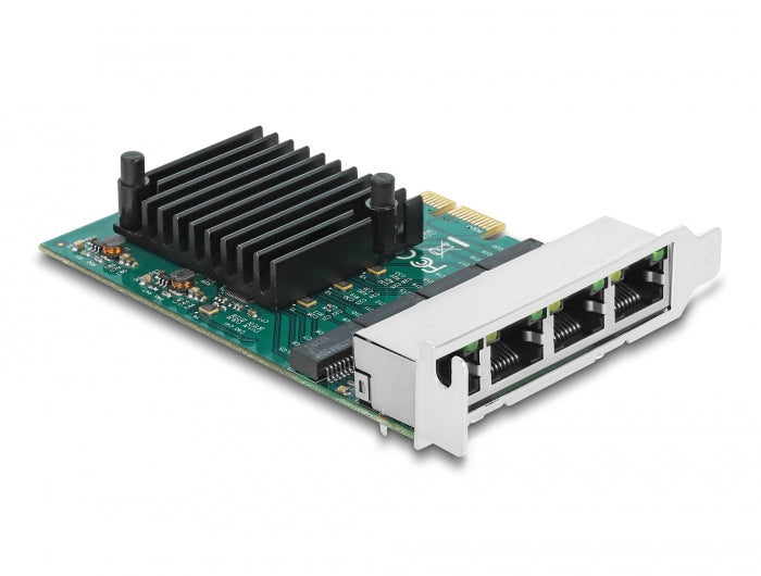 Delock PCI Express x1 Netzwerkkarte Gigabit LAN 4 x RJ45 RTL8111
