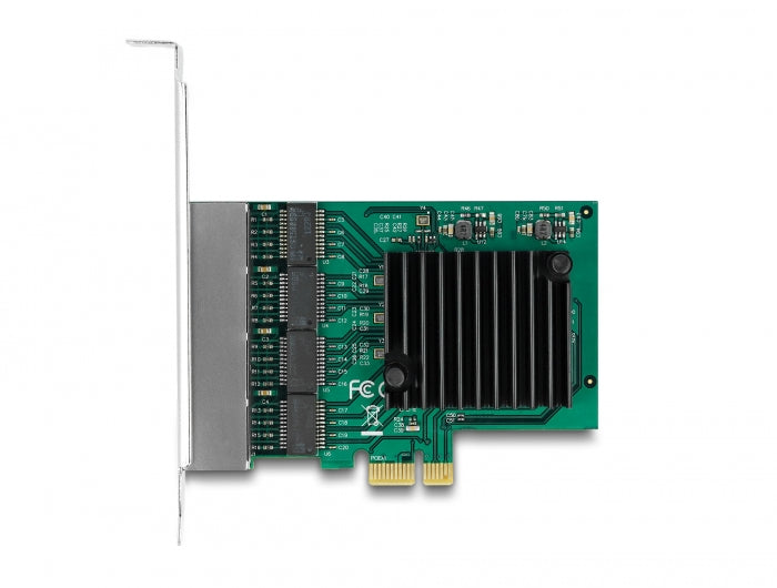 Delock PCI Express x1 Netzwerkkarte Gigabit LAN 4 x RJ45 RTL8111