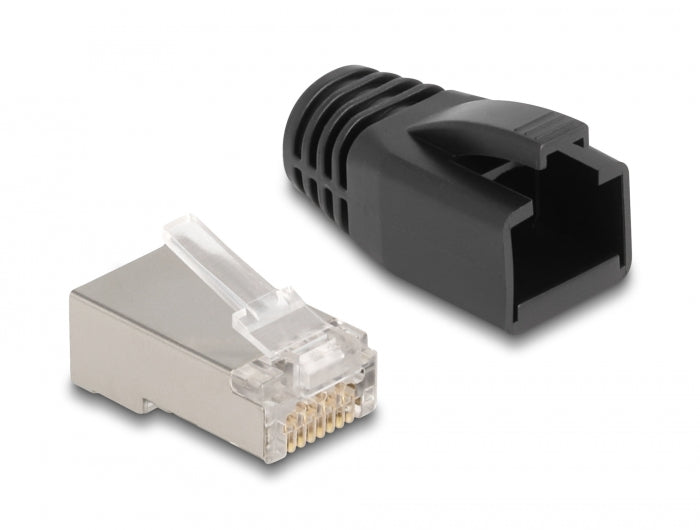 Delock RJ50 Modularer Stecker Cat.5e mit Knickschutztülle 25er Set