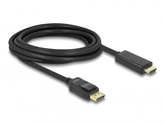 Delock Kabel DisplayPort 1.1 Stecker > High Speed HDMI-A Stecker Passiv 3 m schwarz