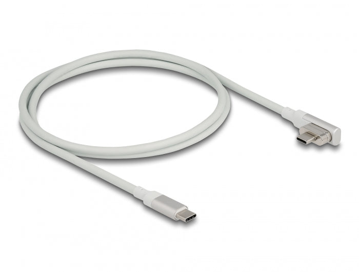 Delock Magnetisches Thunderbolt™ 3 USB-C™ Kabel 4K 60 Hz Stecker zu Stecker gewinkelt 1,20 m