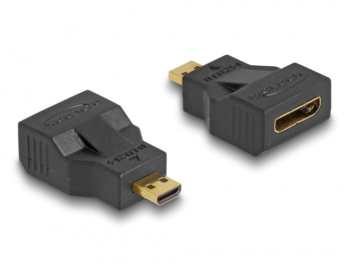 Delock Adapter High Speed HDMI with Ethernet – micro D Stecker > mini C Buchse