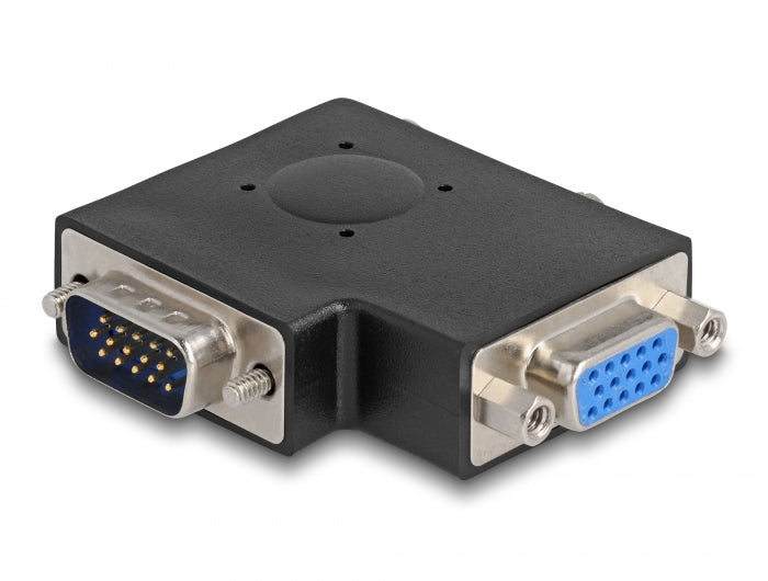 Delock Adapter VGA Stecker > VGA Buchse 90° seitlich gewinkelt