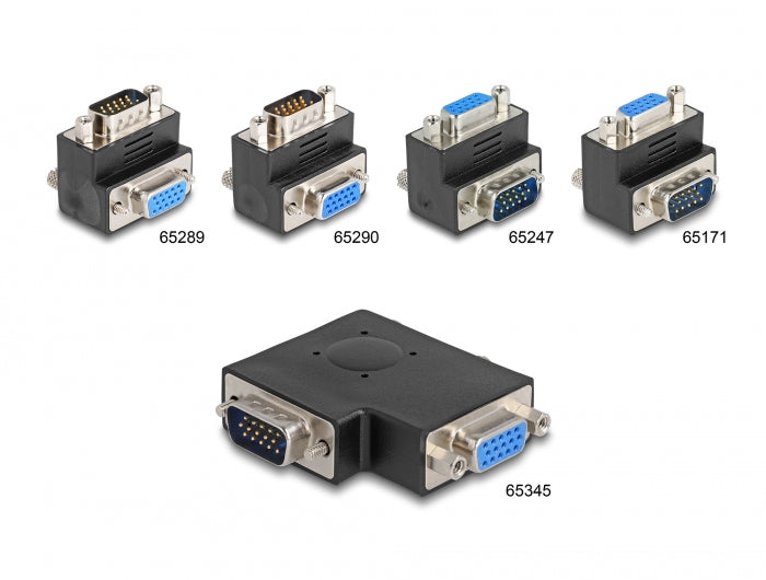 Delock Adapter VGA Stecker zu Buchse 270° gewinkelt