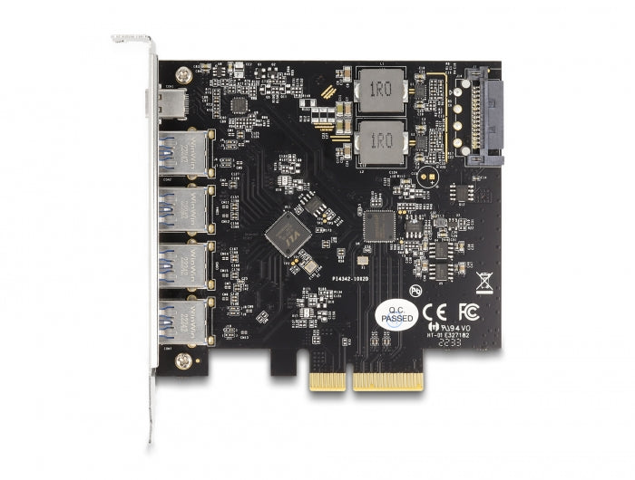 Delock PCI Express x4 Karte zu 1 x USB Type-C™ + 4 x USB Typ-A - SuperSpeed USB 10 Gbps
