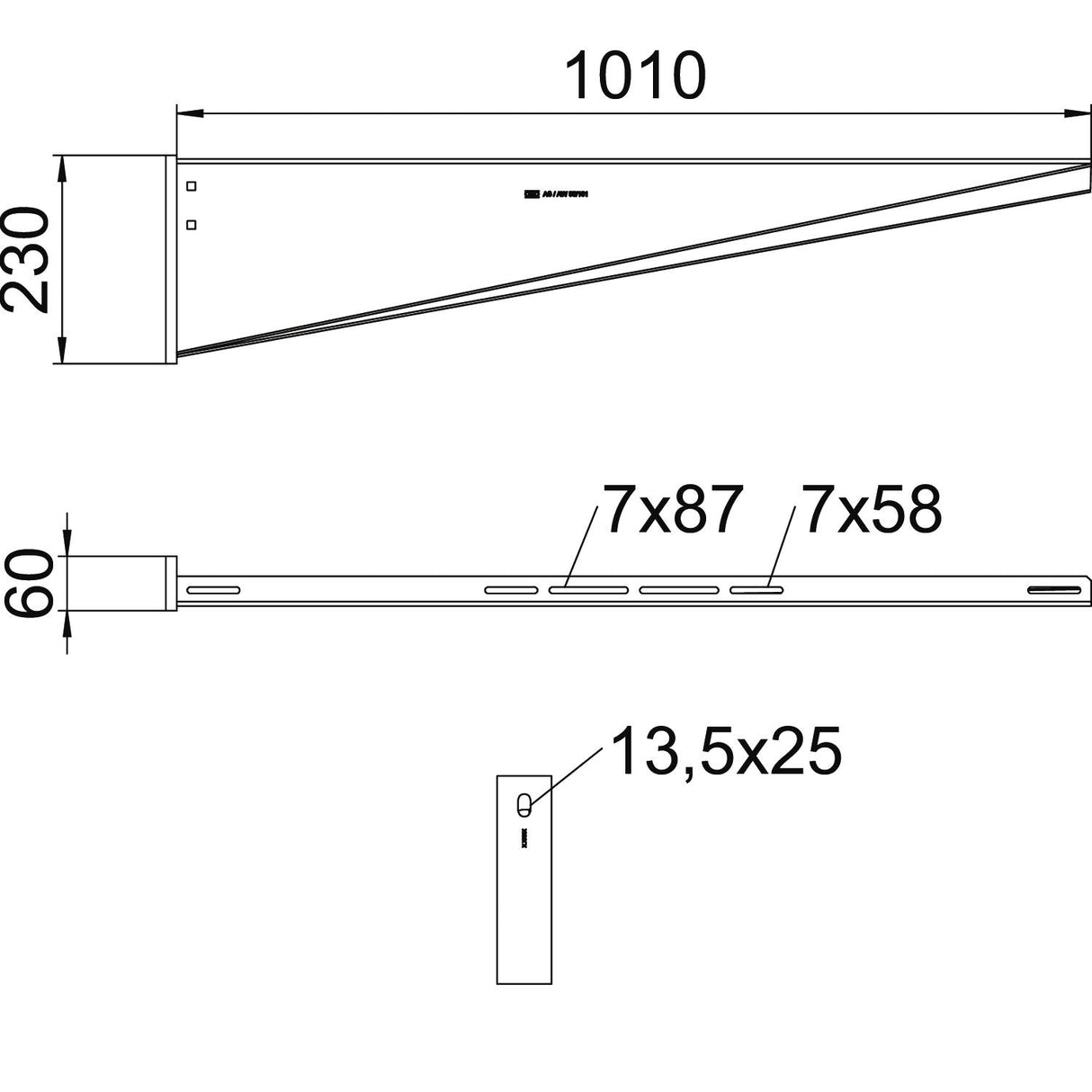 BETTERMANN Wand/Stielausleger 1010mm ST AW 55-Serie AW 55 101 FT 5500N