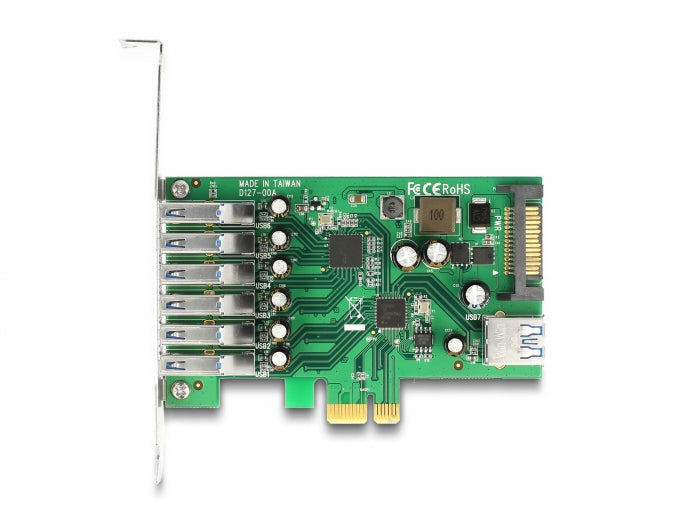 Delock PCI Express x1 Karte zu 6 x extern + 1 x intern USB 5 Gbps Typ-A Buchse