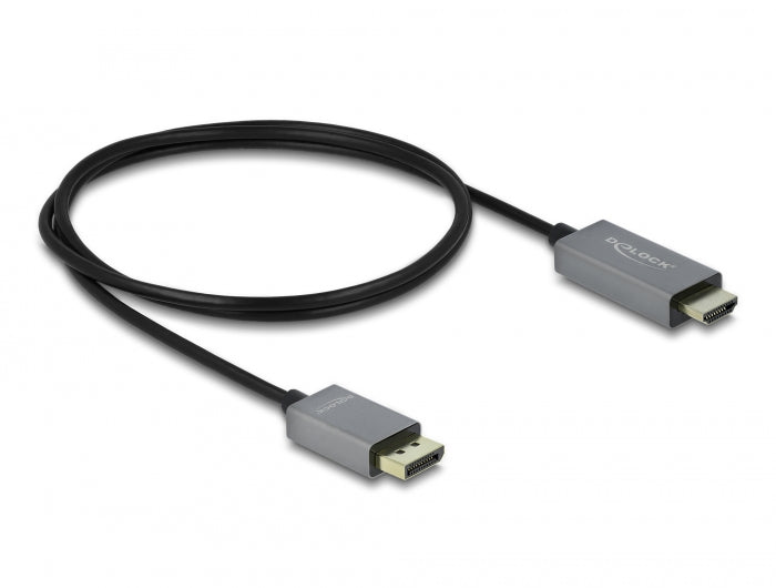 Delock Aktives DisplayPort 1.4 zu HDMI Kabel 4K 60 Hz (HDR) 1 m